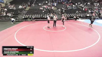 123 lbs Cons. Round 5 - Mason Goldstein, Syracuse High School vs Preston Wright, Hurricane High School