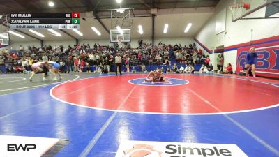 110 lbs Semifinal - Ivy Mullin, Bixby Girls HS vs Xaivlynn Lane, Pryor Tigers Wrestling