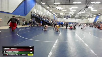 125 lbs Champ. Round 1 - Gabriel Moises, Champions Wrestling Club vs Charles Davidson, Cougars Wrestling Club