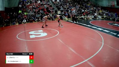 121 lbs Cons. Round 3 - Owen Anderson, Corry Area Hs vs Link Liberty, Frazier