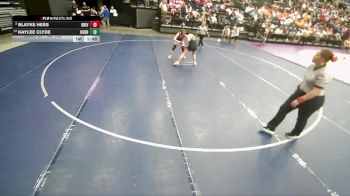 4A 140 lbs Champ. Round 1 - Kaylee Clyde, Hurricane vs Blayke Hess, Bear River