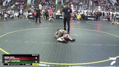 49 lbs Quarterfinal - Rose Motl, Evart Youth Wrestling vs Brady Radford, NBWC