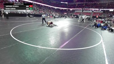 138 lbs Quarters - Antonio Sowell, Amery vs Evan Curtis, Cuba City/Bent./SW