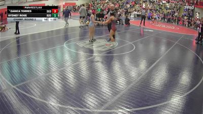 110 lbs Champ. Round 2 - Danica Torres, Sunnyside vs Sydney Rose, Rogers