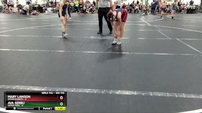 105-110 lbs Round 2 - Ava Serbu, Upper Perk vs Mary Lawson, Dover Bandits