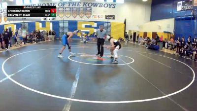 144 lbs Quarterfinals (8 Team) - Christian Mann, Middleburg vs Calvyn St. Clair, Clay