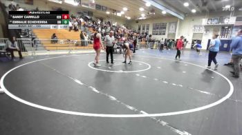 155 lbs Cons. Round 3 - Emmalie Echeverria, University vs Sandy Carrillo, Hemet