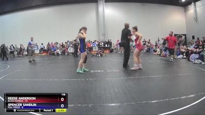 118 lbs Round 6 (8 Team) - Reese Anderson, Black Mambas vs Spencer Sandlin, Full Circle