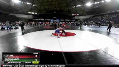 138 lbs Cons. Round 3 - Eayon Aparicio, UP Outlaw WC vs Cody Lee, Camas Wrestling Club