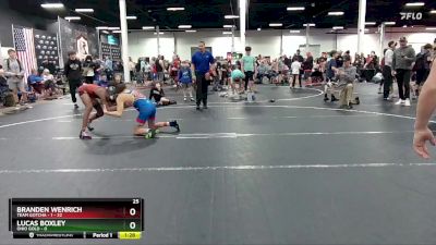 100 lbs Round 4 (8 Team) - Branden Wenrich, Team Gotcha - 1 vs Lucas Boxley, Ohio Gold