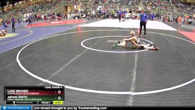 62 lbs Cons. Round 4 - Aryan Smith, North Medford Youth Wrestling vs Luke Bruner, Illinois Valley Youth Wrestlin