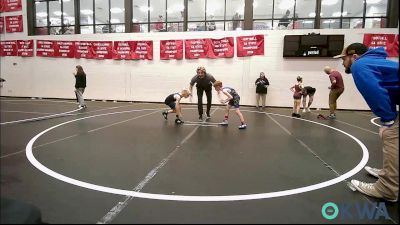 61 lbs 3rd Place - Creed Williams, Harrah Little League Wrestling vs Kaden Decker, Mojo Grappling Academy