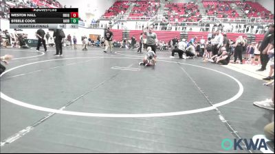 46 lbs Quarterfinal - Weston Hall, Rough Riders vs Steele Cook, Harrah Little League Wrestling