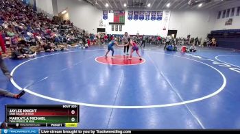 124-130 lbs Cons. Round 1 - Makkayla Michael, Twin Spruce Jr High vs Jaylee Knight, Sage Valley Jr High