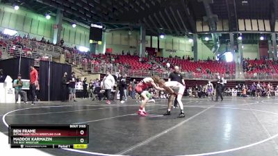 102 lbs Quarterfinal - Ben Frame, Sutherland Youth Wrestling Club vs Maddox Karmazin, The Best Wrestler