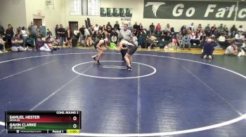 132 lbs Cons. Round 2 - Gavin Clarke, St. George`s vs Samuel Hester, Deshler