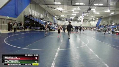 55-59 lbs Round 3 - Wyatt Kearns, Cougars Wrestling Club vs Range Allen, Wasatch Wrestling Club