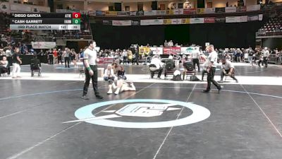 5A 138 lbs 3rd Place Match - Diego Garcia, Atrisco Heritage vs Cash Garrett, Farmington
