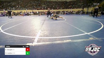 140 lbs Round Of 32 - Kolbe Bargas, Vinita vs Gavin Leyba, Division Bell Wrestling