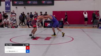 70 kg Round Of 16 - Hayden Brown, Big Dawg Wrestling vs Justin Benjamin, Izzy Style Wrestling