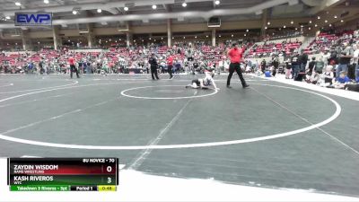 70 lbs Champ. Round 1 - Zaydin Wisdom, Rams Wrestling vs Kash Riveros, WTC
