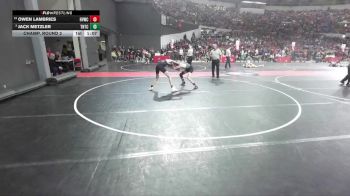 130 lbs Champ. Round 2 - Jack Metzler, Team Nazar Training Center vs Owen Lambries, Holmen Viking Wrestling Club