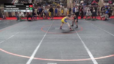 95_B lbs Consi Rd 1 32 #2 - Carter Datz, Southmoreland vs Cole Velazquez, Manheim Central