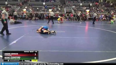 95 lbs Cons. Round 4 - Andre Sengos, Harrisburg vs Bodie Crawford, Westside Wrestling Club