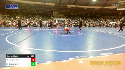 67 lbs Quarterfinal - Kyler Meese, Hawks WC Lincoln, Ne vs RJ Cabrera, Art In Motion Wrestling