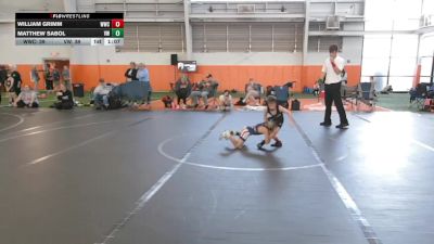 40 lbs Round 2 (4 Team) - Matthew Sabol, Valor Wrestling vs William Grimm, Westshore WC