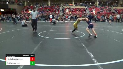 88 lbs Quarterfinal - Cameron Schraeder, Dodge City Wrestling Academy vs Tripp Kinnison, Bobcat Wrestling Club