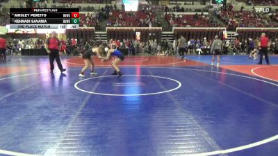 114 lbs 3rd Place Match - Ainsley Peretto, Ronan Wrestling vs Kennadi Savaria, Heights Wrestling Club