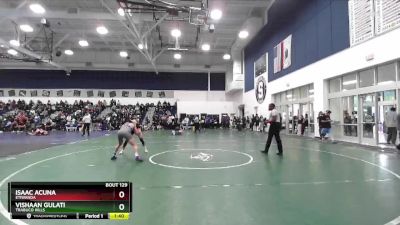 150 lbs Champ. Round 1 - Isaac Acuna, Etiwanda vs Vishaan Gulati, Trabuco Hills