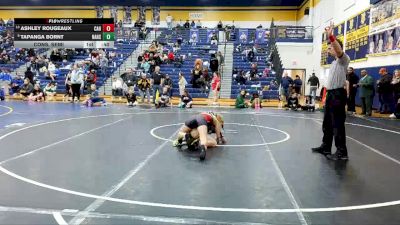 112 lbs Cons. Semi - Ashley Rougeaux, Clearfield Area Hs vs Tapanga Bornt, North Allegheny