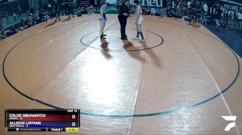 105 lbs Placement (16 Team) - Chloe Obuhanych, Hawaii vs Allison Layman, New Mexico