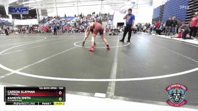 100 lbs Semifinal - Kamdyn Smith, F-5 Grappling vs Carson Slayman, OZ Trojan