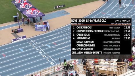 Youth Boys' 200m, Finals 5 - Age 15-16