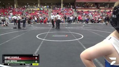 85 lbs Round 1 - Henry Scheele, WR - Topeka Blue Thunder vs River Briggs, South Central Punisher Wrestli