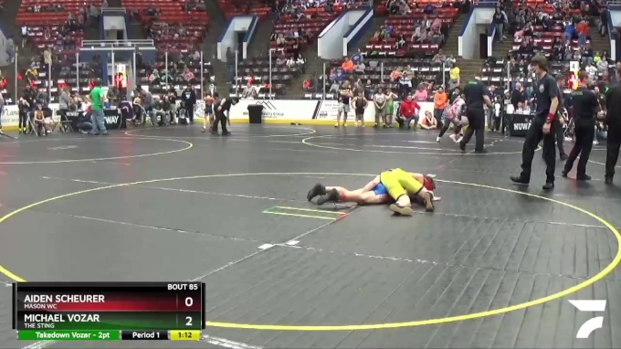 95 lbs Cons. Round 4 - Aiden Scheurer, Mason WC vs Michael Vozar, The Sting