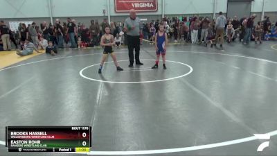 62 lbs Cons. Round 3 - Brooks Hassell, Williamsburg Wrestling Club vs Easton Rohr, Rangers Wrestling Club