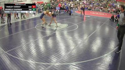 115 lbs 1st Place Match - Paisley Conway, Newberg vs Arabella Chapman, Tahoma