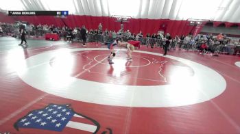 125 lbs 5th Place Match - Izzie Evitch, Ringers Wrestling Club vs Anna Behling, Wisconsin