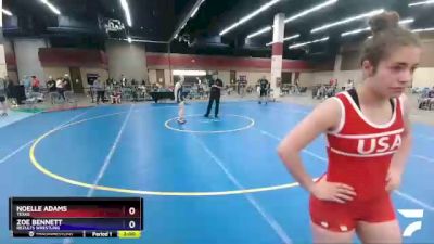 138 lbs Cons. Semi - Noelle Adams, Texas vs Zoe Bennett, ReZults Wrestling