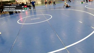 90 lbs Cons. Semi - Xavier Talmich, Pomona Elite vs Carter Keasling, Aurora Wrestling Club