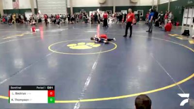 60 lbs Semifinal - Landon Beckius, Ogallala Youth Wrestling vs Karter Thompson, Norfolk Jr Wrestling