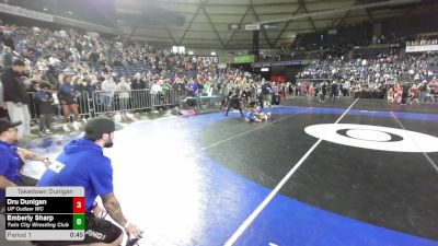 49.8-53.2 lbs 1st Place Match - Dru Dunigan, UP Outlaw WC vs Emberly Sharp, Twin City Wrestling Club