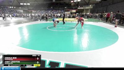 79 lbs Semifinal - Joshua Boe, Washington vs Cody Leighton, Washington