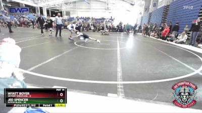 84 lbs Round 1 (4 Team) - Wyatt Boyer, Victory Wrestling vs Jed Spencer, Slyfox Black