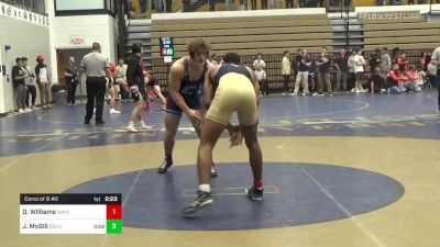 184 lbs Consi Of 8 #2 - Daniel Williams, Navy vs Jack McGill, Columbia