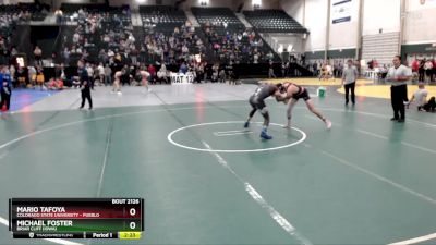 165 lbs Champ. Round 1 - Michael Foster, Briar Cliff (Iowa) vs Mario Tafoya, Colorado State University - Pueblo